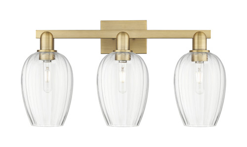 INNOVATIONS 716-3W-BB-G457-6CL Preston 3-Light Bath Vanity Light Brushed Brass