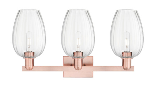 INNOVATIONS 716-3W-AC-G457-6CL Preston 3-Light Bath Vanity Light Antique Copper