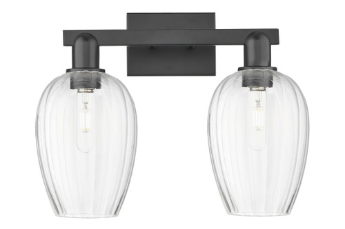 INNOVATIONS 716-2W-BK-G457-6CL Preston 2-Light Bath Vanity Light Matte Black