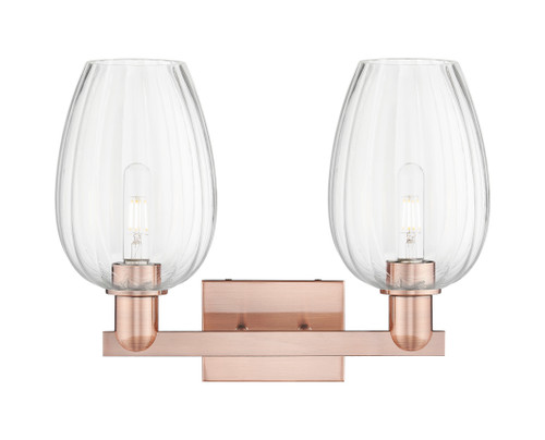 INNOVATIONS 716-2W-AC-G457-6CL Preston 2-Light Bath Vanity Light Antique Copper