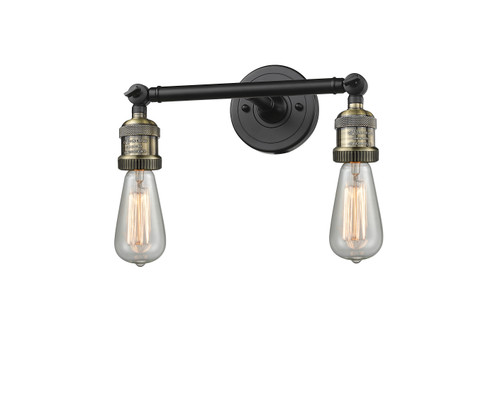 INNOVATIONS 208-BAB-G208-8 Beacon 2-Light Bath Vanity Light Black Antique Brass