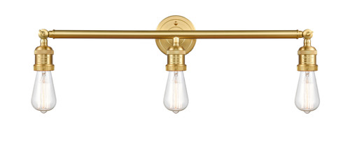 INNOVATIONS 205-SG-G208-8 Beacon 3-Light Bath Vanity Light Satin Gold