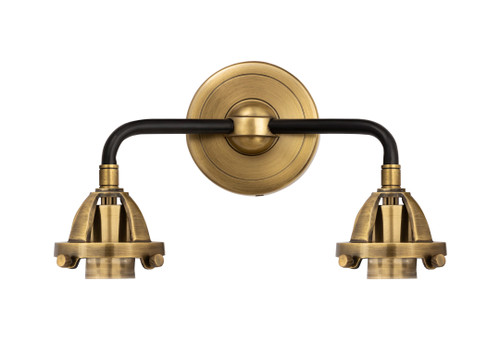 INNOVATIONS 288-2W-BAB-G208-6 Beacon 2-Light Bath Vanity Light Black Antique Brass