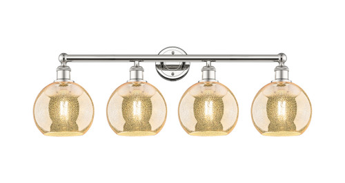 INNOVATIONS 616-4W-PN-G128-8 Athens 4-Light Bath Vanity Light Polished Nickel