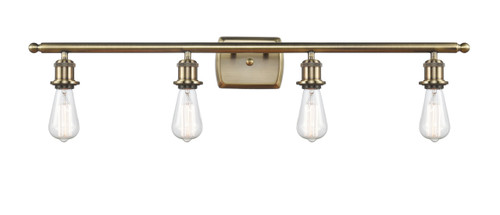 INNOVATIONS 516-4W-AB-G128-8 Athens 4-Light Bath Vanity Light Antique Brass