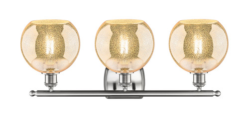 INNOVATIONS 516-3W-SN-G128-8 Athens 3-Light Bath Vanity Light Brushed Satin Nickel