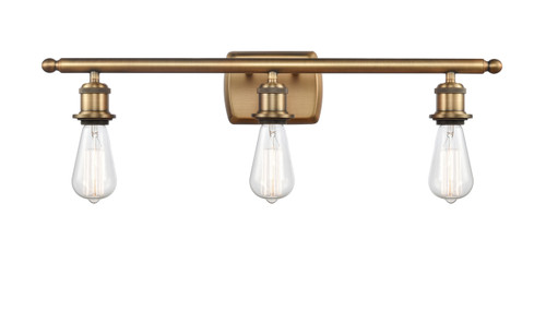 INNOVATIONS 516-3W-BB-G128-8 Athens 3-Light Bath Vanity Light Brushed Brass