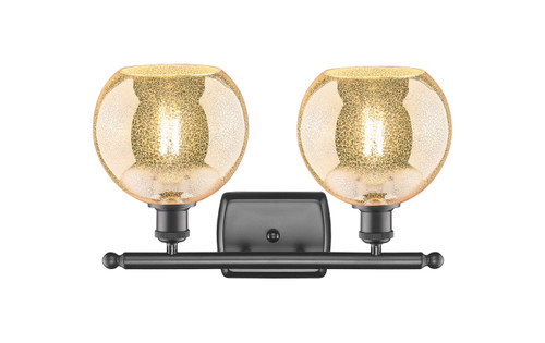 INNOVATIONS 516-2W-OB-G128-8 Athens 2-Light Bath Vanity Light Oil Rubbed Bronze