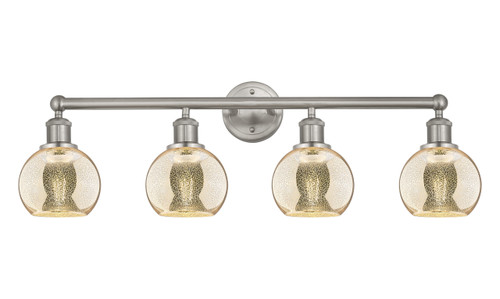 INNOVATIONS 616-4W-SN-G128-6 Athens 4-Light Bath Vanity Light Brushed Satin Nickel