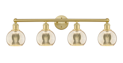INNOVATIONS 616-4W-SG-G128-6 Athens 4-Light Bath Vanity Light Satin Gold