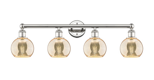 INNOVATIONS 616-4W-PN-G128-6 Athens 4-Light Bath Vanity Light Polished Nickel
