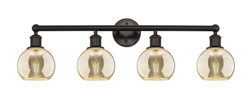 INNOVATIONS 616-4W-OB-G128-6 Athens 4-Light Bath Vanity Light Oil Rubbed Bronze