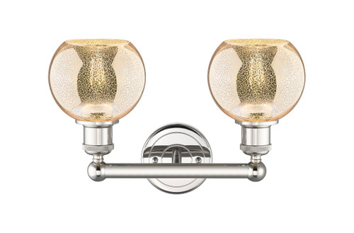 INNOVATIONS 616-2W-PN-G128-6 Athens 2-Light Bath Vanity Light Polished Nickel