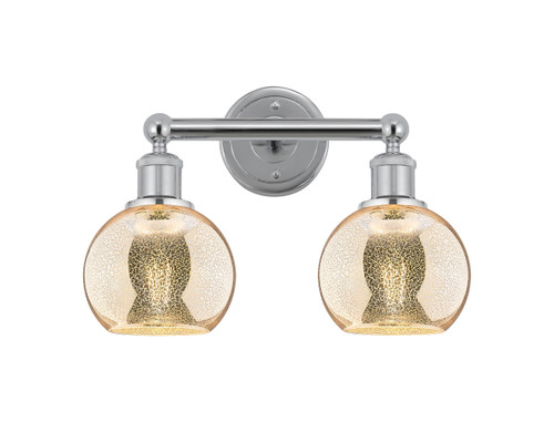 INNOVATIONS 616-2W-PC-G128-6 Athens 2-Light Bath Vanity Light Polished Chrome
