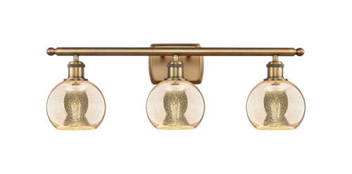 INNOVATIONS 516-3W-BB-G128-6 Athens 3-Light Bath Vanity Light Brushed Brass