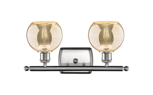INNOVATIONS 516-2W-SN-G128-6 Athens 2-Light Bath Vanity Light Brushed Satin Nickel