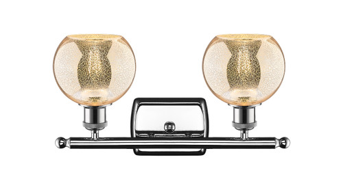 INNOVATIONS 516-2W-PC-G128-6 Athens 2-Light Bath Vanity Light Polished Chrome