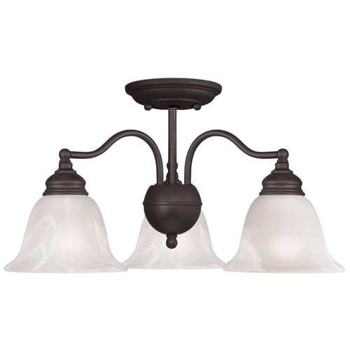 LIVEX Lighting 1343-07 Essex 3-Light Convertible Chandelier