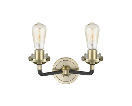 INNOVATIONS 284-2W-BAB Beacon 2-Light Bath Vanity Light Black Antique Brass