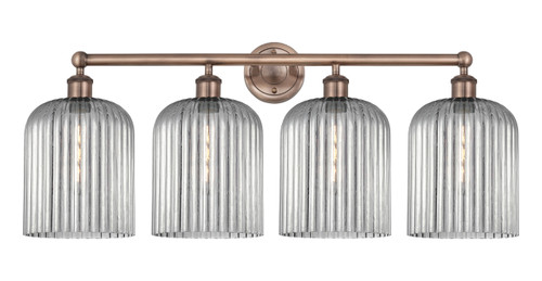 INNOVATIONS 616-4W-AC-G559-8SM Bridal Veil 4-Light Bath Vanity Light Antique Copper