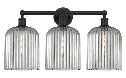 INNOVATIONS 616-3W-BK-G559-8SM Bridal Veil 3-Light Bath Vanity Light Matte Black