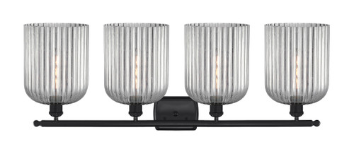 INNOVATIONS 516-4W-BK-G559-8SM Bridal Veil 4-Light Bath Vanity Light Matte Black