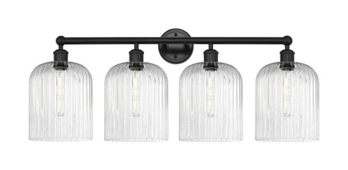 INNOVATIONS 616-4W-BK-G559-8SDY Bridal Veil 4-Light Bath Vanity Light Matte Black
