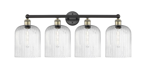 INNOVATIONS 616-4W-BAB-G559-8SDY Bridal Veil 4-Light Bath Vanity Light Black Antique Brass