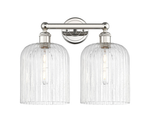 INNOVATIONS 616-2W-PN-G559-8SDY Bridal Veil 2-Light Bath Vanity Light Polished Nickel