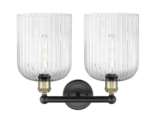 INNOVATIONS 616-2W-BAB-G559-8SDY Bridal Veil 2-Light Bath Vanity Light Black Antique Brass