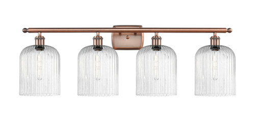 INNOVATIONS 516-4W-AC-G559-8SDY Bridal Veil 4-Light Bath Vanity Light Antique Copper