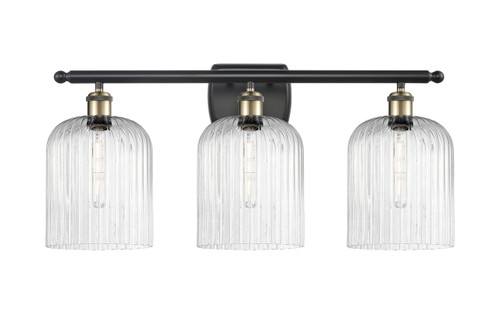 INNOVATIONS 516-3W-BAB-G559-8SDY Bridal Veil 3-Light Bath Vanity Light Black Antique Brass