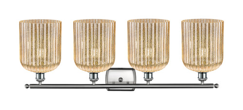 INNOVATIONS 516-4W-SN-G559-8ME Bridal Veil 4-Light Bath Vanity Light Brushed Satin Nickel