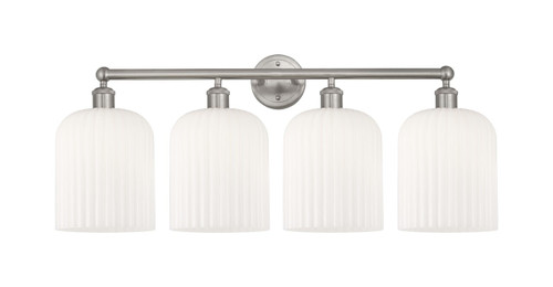 INNOVATIONS 616-4W-SN-G559-8GWH Bridal Veil 4-Light Bath Vanity Light Brushed Satin Nickel