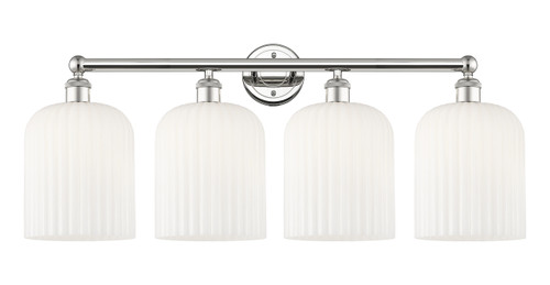 INNOVATIONS 616-4W-PN-G559-8GWH Bridal Veil 4-Light Bath Vanity Light Polished Nickel