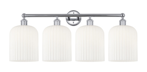 INNOVATIONS 616-4W-PC-G559-8GWH Bridal Veil 4-Light Bath Vanity Light Polished Chrome