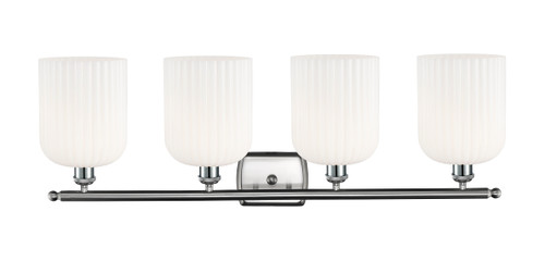 INNOVATIONS 516-4W-SN-G559-8GWH Bridal Veil 4-Light Bath Vanity Light Brushed Satin Nickel