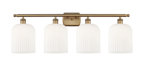 INNOVATIONS 516-4W-BB-G559-8GWH Bridal Veil 4-Light Bath Vanity Light Brushed Brass