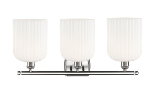 INNOVATIONS 516-3W-SN-G559-8GWH Bridal Veil 3-Light Bath Vanity Light Brushed Satin Nickel