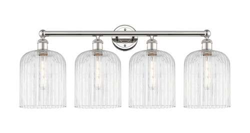 INNOVATIONS 616-4W-PN-G559-8CL Bridal Veil 4-Light Bath Vanity Light Polished Nickel