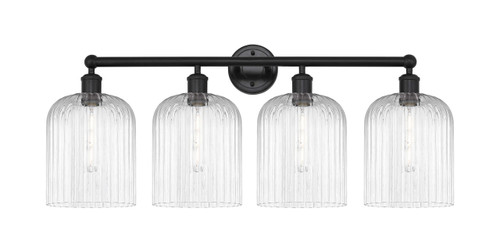 INNOVATIONS 616-4W-BK-G559-8CL Bridal Veil 4-Light Bath Vanity Light Matte Black