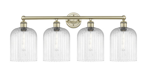 INNOVATIONS 616-4W-AB-G559-8CL Bridal Veil 4-Light Bath Vanity Light Antique Brass