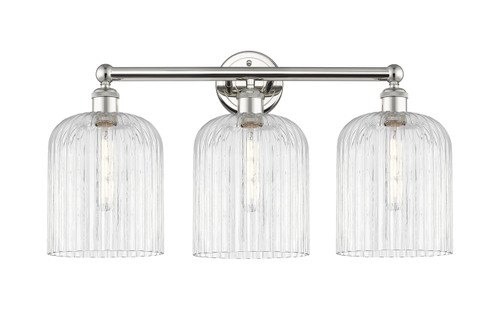 INNOVATIONS 616-3W-PN-G559-8CL Bridal Veil 3-Light Bath Vanity Light Polished Nickel