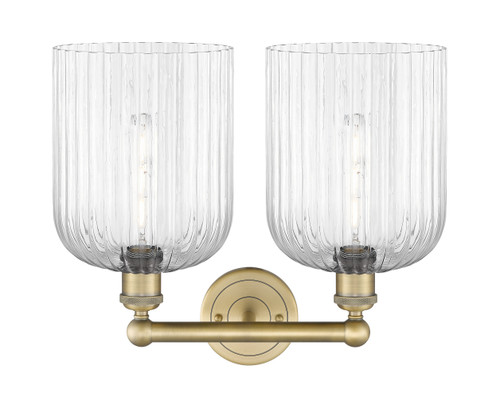 INNOVATIONS 616-2W-BB-G559-8CL Bridal Veil 2-Light Bath Vanity Light Brushed Brass