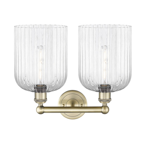 INNOVATIONS 616-2W-AB-G559-8CL Bridal Veil 2-Light Bath Vanity Light Antique Brass