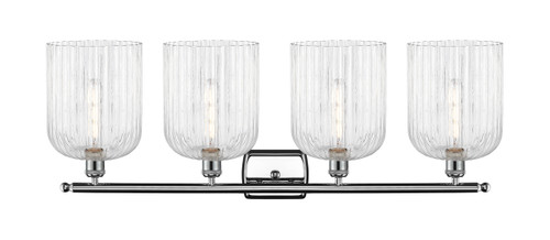 INNOVATIONS 516-4W-PC-G559-8CL Bridal Veil 4-Light Bath Vanity Light Polished Chrome