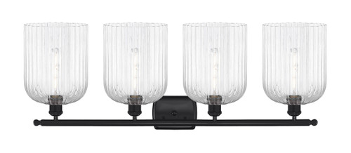 INNOVATIONS 516-4W-BK-G559-8CL Bridal Veil 4-Light Bath Vanity Light Matte Black