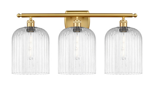 INNOVATIONS 516-3W-SG-G559-8CL Bridal Veil 3-Light Bath Vanity Light Satin Gold