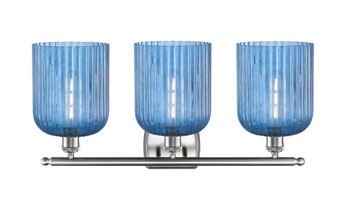 INNOVATIONS 516-3W-SN-G559-8BL Bridal Veil 3-Light Bath Vanity Light Brushed Satin Nickel