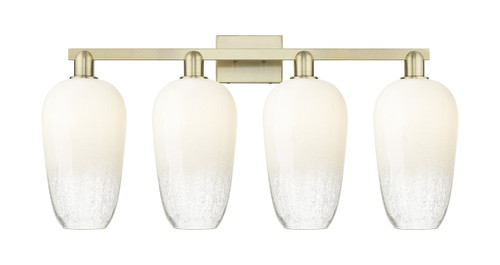 INNOVATIONS 716-4W-AB-G484-7OP Brookhaven Flute 4-Light Bath Vanity Light Antique Brass